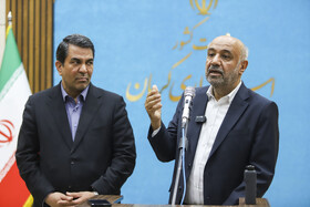 سخنرانی احمد میدری،وزیر تعاون، کار و رفاه اجتماعی ومحمدعلی طالبی، استاندار در همایش «وفاق برای سرمایه‌گذاری و ایران ماهر» در کرمان