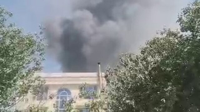 آتش‌سوزی شدید در یک بازار معروف در افغانستان+فیلم