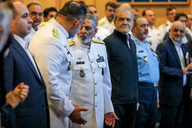سید عبدالرحیم موسوی فرمانده کل ارتش در مراسم دومین سالگرد بازگشت ناوگروه ۸۶ نیروی دریایی ارتش جمهوری اسلامی ایران