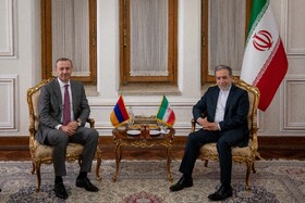 دیدار آرمن گریگوریان، دبیر شورای عالی امنیت ملی ارمنستان با سیدعباس عراقچی، وزیر امور خارجه ایران