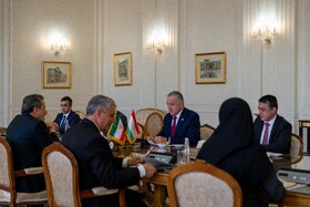 دیدار سراج‌الدین مُهرالدین، وزیر امور خارجه تاجیکستان با سیدعباس عراقچی، وزیر امور خارجه ایران