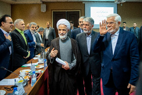 از راست محمدرضا عارف، معاون اول رئیس‌جمهور، سید عباس صالحی، وزیر فرهنگ و ارشاد اسلامی و حجت الاسلام مجید انصاری معاون حقوقی رئیس‌جمهور در حاشیه نشست شورای هماهنگی امور حقوقی دستگاه های اجرایی