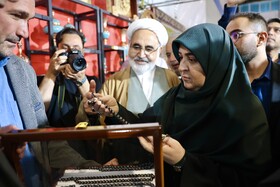 بازدید فاطمه مهاجرانی، سخنگوی دولت از نمایشگاه گردشگری و صنایع دستی - مشهد
