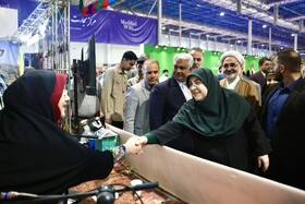 بازدید فاطمه مهاجرانی، سخنگوی دولت از نمایشگاه گردشگری و صنایع دستی - مشهد