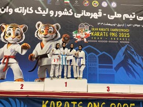۷ مدال خوش رنگ کاراته قهرمانی کشور بر گردن کاراته‌کاهای فارس