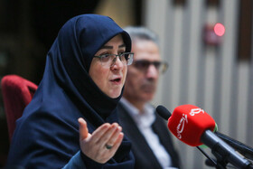 فاطمه مهاجرانی، سخنگوی دولت، در مراسم بزرگداشت هفته ارتباطات و روابط عمومی 