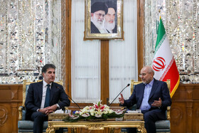 دیدار نچیروان بارزانی، رییس اقلیم کردستان عراق با محمدباقر قالیباف، رییس مجلس شورای اسلامی