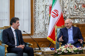 دیدار نچیروان بارزانی، رییس اقلیم کردستان عراق با محمدباقر قالیباف، رییس مجلس شورای اسلامی