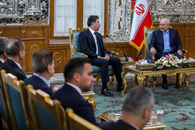 دیدار نچیروان بارزانی، رییس اقلیم کردستان عراق با محمدباقر قالیباف، رییس مجلس شورای اسلامی