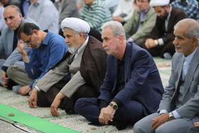 محمدرضا پور محمدی، استاندار اسبق آذربایجان شرقی در مراسم بزرگداشت شهدای خدمت در دانشگاه تبریز