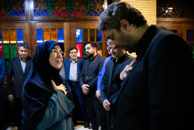 فاطمه مهاجرانی، سخنگوی دولت در مراسم ترحیم مادر معاون ارتباطات دفتر رییس جمهور
