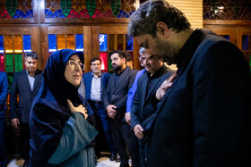 فاطمه مهاجرانی، سخنگوی دولت در مراسم ترحیم مادر معاون ارتباطات دفتر رییس جمهور