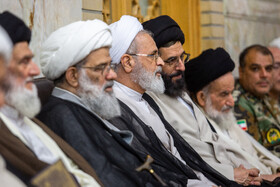 حضور آیت الله اعرافی مدریر حوزه های علمیه قم در مراسم بزرگداشت شهید رئیسی و شهدای خدمت در حرم حضرت فاطمه معصومه(س)
