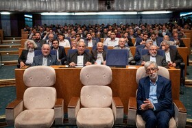 غلامعلی حدادعادل، رئیس فرهنگستان زبان و ادب فارسی در آیین ملی اهدای جایزه علامه طباطبایی