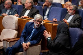 غلامعلی حدادعادل، رئیس فرهنگستان زبان و ادب فارسی در آیین ملی اهدای جایزه علامه طباطبایی
