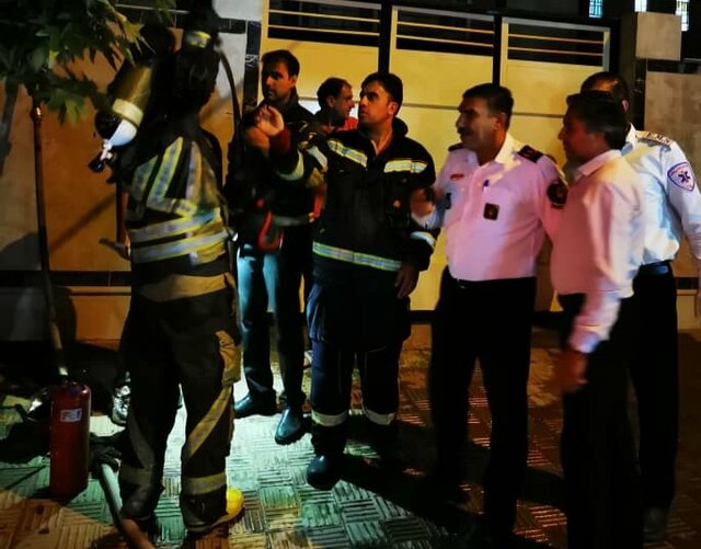 آتش سوزی ساختمان ۴ طبقه در یاسوج