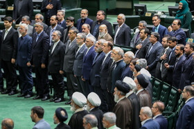 مراسم پاسداشت شهدای خدمت در مجلس شورای اسلامی با حضور مسعود پزشکیان، رئیس جمهور