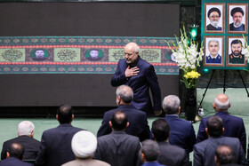 محمدباقر قالیباف، رئیس مجلس در مراسم پاسداشت شهدای خدمت - مجلس شورای اسلامی