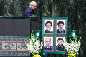 محمدباقر قالیباف، رییس مجلس در مراسم پاسداشت شهدای خدمت در مجلس شورای اسلامی 