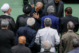 مسعود پزشکیان، رییس جمهور در مراسم پاسداشت شهدای خدمت در مجلس شورای اسلامی 