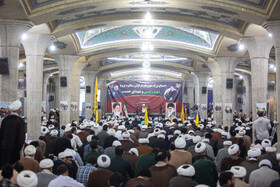 سخنرانی آیت الله اراکی در مراسم بزرگداشت شهدای خدمت در مدرسه فیضیه قم