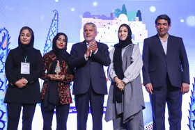 سیدرضا صالحی‌امیری، وزیر میراث فرهنگی، صنایع دستی و گردشگری ومحمدعلی طالبی، استاندار در مراسم افتتاح اولین جشن ملی بومگردی‌های ایران - کرمان