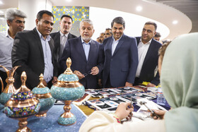 سیدرضا صالحی‌امیری، وزیر میراث فرهنگی، صنایع دستی و گردشگری ومحمدعلی طالبی، استاندار در مراسم افتتاح اولین جشن ملی بومگردی‌های ایران - کرمان