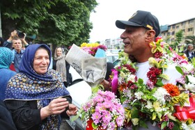 استقبال از رضا پارسا فاتح قله اورست در سوادکوه