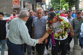 استقبال از رضا پارسا فاتح قله اورست در سوادکوه