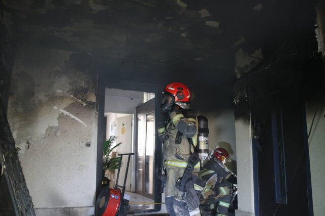 حریق در دفتر اسناد خیابان ستارخان