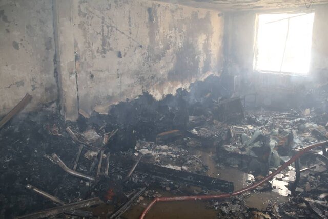 حریق در دفتر اسناد خیابان ستارخان