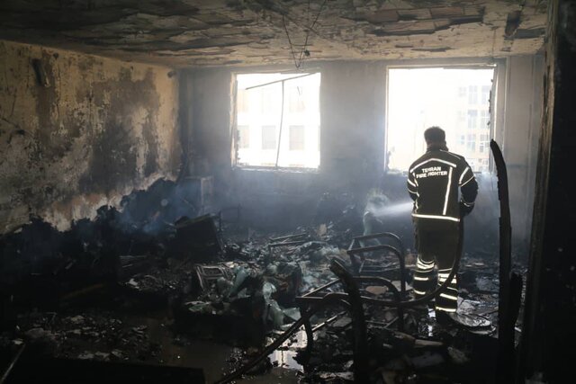 حریق در دفتر اسناد خیابان ستارخان