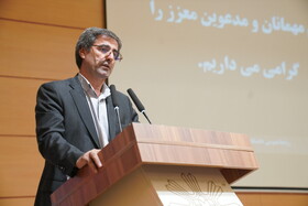 سخنرانی رضا کریمی معاون سیاسی، امنیتی و اجتماعی استاندار اردبیل در آئین تکریم رئیس سابق و معارفه سرپرست دانشگاه محقق اردبیلی