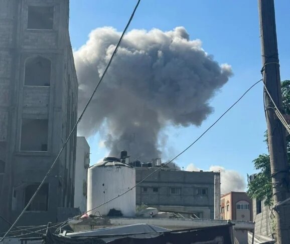 اردوگاه البریج مقام فلسطینی: پیکرهای شهدا در اردوگاه البریج کاملا سوختهاند