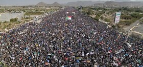 راهپیمایی یمنی‌ها در حمایت از مردم غزه