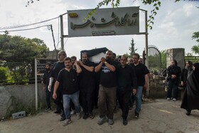 مراسم تشییع پیکر اکبر قاسمپور؛عکاس خبری ساروی