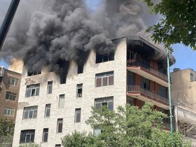 مهار آتش‌سوزی در ساختمان خیابان مفتح شمالی