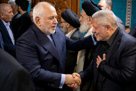 محمدجواد ظریف در مراسم ختم احمد هاشمی‌ رفسنجانی