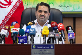 سخنرانی ابوالفضل موسوی پور،رئیس پلیس راهور تهران در نشست خبری