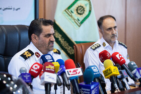 سخنرانی ابوالفضل موسوی پور،رئیس پلیس راهور تهران در نشست خبری