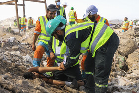 مانور ملی زلزله «خلیج فارس» در نجفشهر شهرستان سیرجان