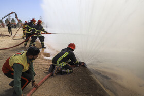 مانور ملی زلزله «خلیج فارس» در نجفشهر شهرستان سیرجان