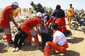مانور ملی زلزله «خلیج فارس» در نجفشهر شهرستان سیرجان