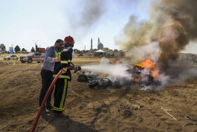 مانور ملی زلزله «خلیج فارس» در نجفشهر شهرستان سیرجان