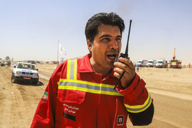 مانور ملی زلزله «خلیج فارس» در نجفشهر شهرستان سیرجان