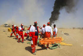 مانور ملی زلزله «خلیج فارس» در نجفشهر شهرستان سیرجان