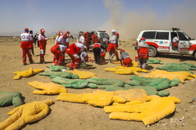 مانور ملی زلزله «خلیج فارس» در نجفشهر شهرستان سیرجان