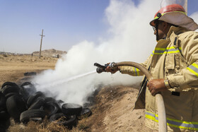 مانور ملی زلزله «خلیج فارس» در نجفشهر شهرستان سیرجان