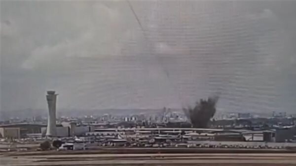 عکس آرشیوی شلیک موشک بالستیک یمن به سمت فرودگاه «بن گوریون»