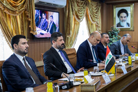 دیدار خالد شوانی، وزیر دادگستری عراق و امین حسین رحیمی، وزیر دادگستری ایران